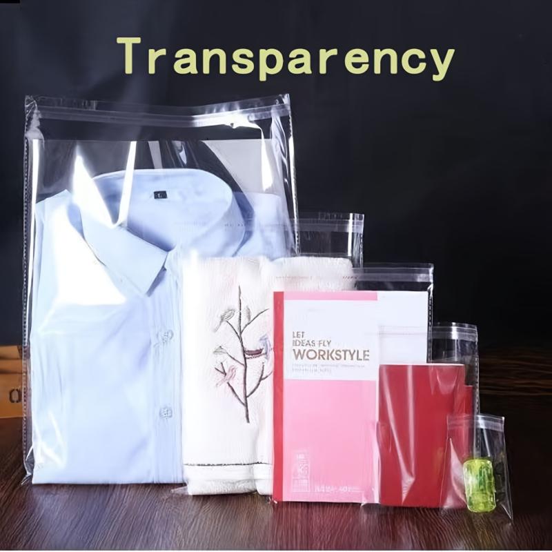 30pcs Self-Adhesive Transparent Packaging Bag for Clothes & Necessities