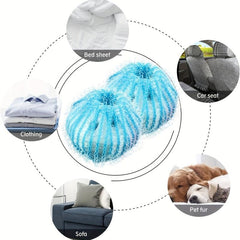 12pcs Magic Laundry Ball Pet Hair Remover Sticky Hair Suction Filter