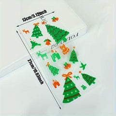 10pcs Christmas Treat Bags Santa Claus Printed Goodie Bags