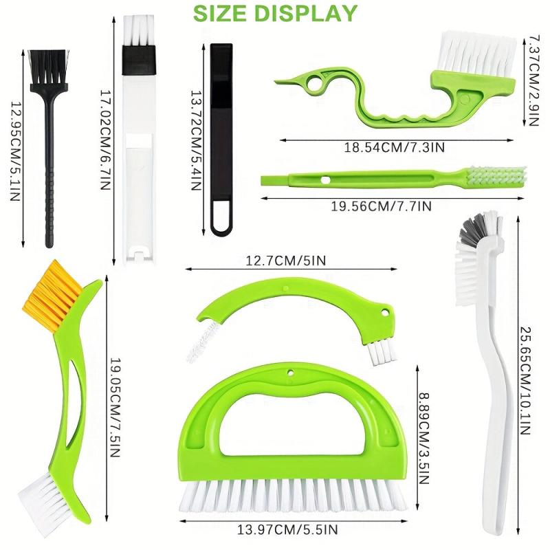 Grout Cleaner Brush Set for Deep Cleaning Tile Joints - 8pcs