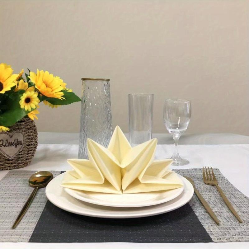 12pcs Linen Feel Paper Napkins 3D Star Shape Wedding Party Napkins