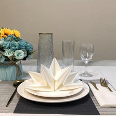 12pcs Linen Feel Paper Napkins 3D Star Shape Wedding Party Napkins