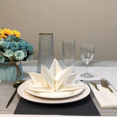 12pcs Linen Feel Paper Napkins 3D Star Shape Wedding Party Napkins