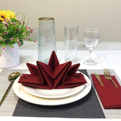 12pcs Linen Feel Paper Napkins 3D Star Shape Wedding Party Napkins