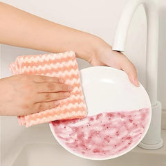 5pcs Cleaning Cloth Dishwashing Towel Absorbent Kitchen Bathroom Car Rag