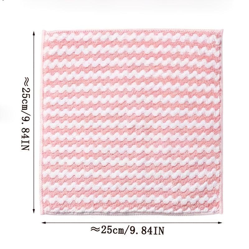 5pcs Cleaning Cloth Dishwashing Towel Absorbent Kitchen Bathroom Car Rag