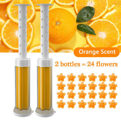 2pcs Flower Stamp Toilet Cleaning Gel - Bathroom Air Freshener & Deodorant