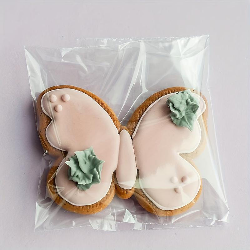 100pcs Self Sealing Cookie Bags 15x17 Clear Resealable Cellophane Bag