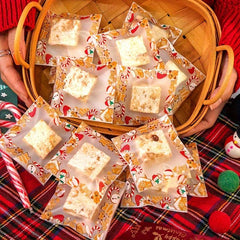100pcs Christmas Self-Adhesive Candy Bags Biscuit Dessert Packaging Bags