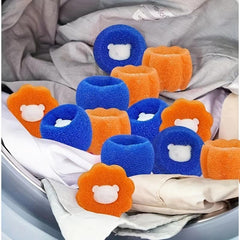 6pcs Cartoon Sponge Ball Hair Remover for Washing Machine