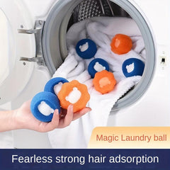 6pcs Cartoon Sponge Ball Hair Remover for Washing Machine