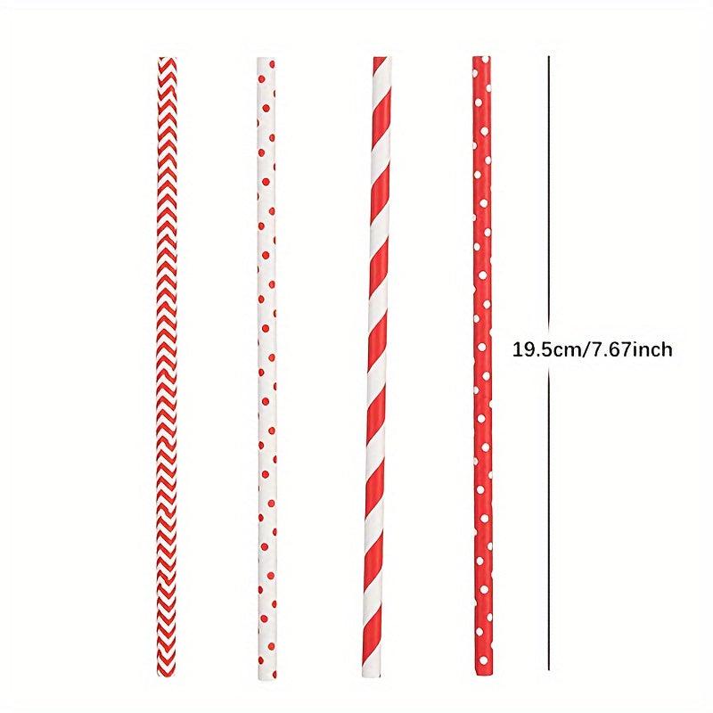 25Pcs Biodegradable Paper Straws for Party Supplies