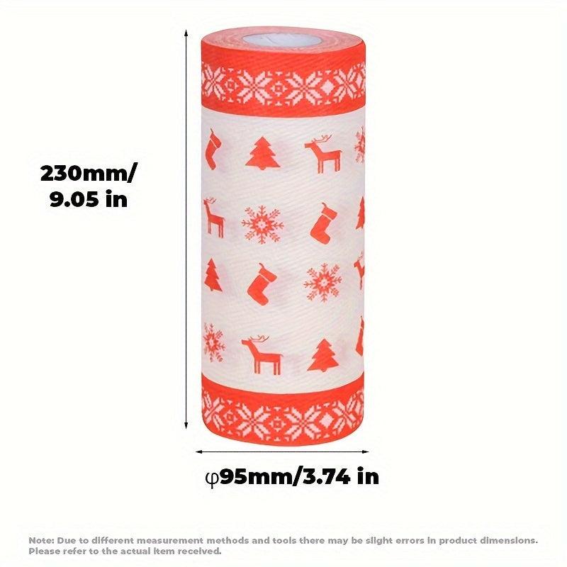Christmas Printed Paper Towel 3 ply Roll 75sheets Kitchen Tissue Disposable
