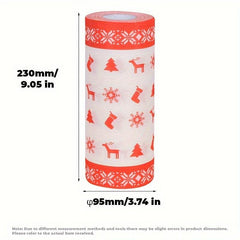 Christmas Printed Paper Towel 3 ply Roll 75sheets Kitchen Tissue Disposable