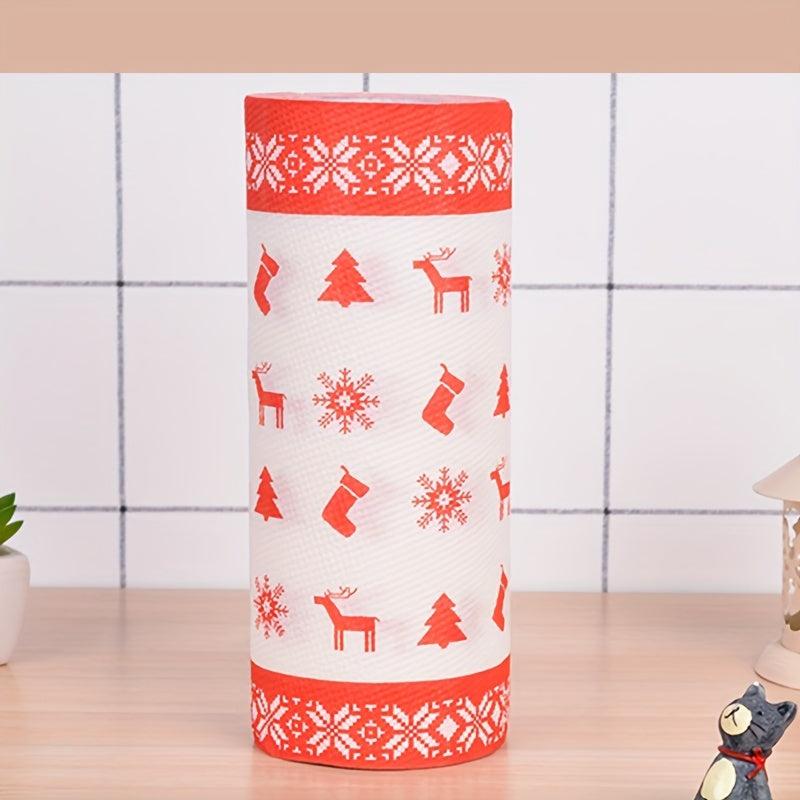 Christmas Printed Paper Towel 3 ply Roll 75sheets Kitchen Tissue Disposable