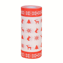 Christmas Printed Paper Towel 3 ply Roll 75sheets Kitchen Tissue Disposable