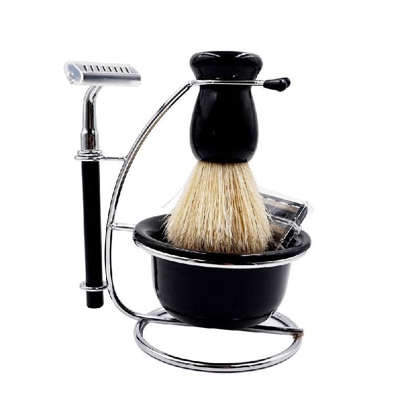 Men's 4-In-1 Razor Care Set with Shaving Soap Bowl, Brush, Stand, Portable Kit