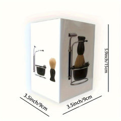 Men's 4-In-1 Razor Care Set with Shaving Soap Bowl, Brush, Stand, Portable Kit