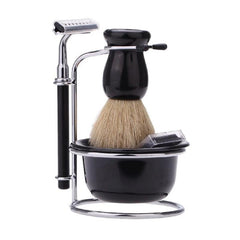 Men's 4-In-1 Razor Care Set with Shaving Soap Bowl, Brush, Stand, Portable Kit