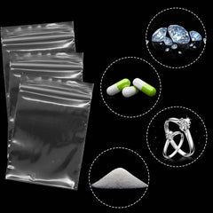 500pcs Clear Smell Proof Zipper Bags for Snacks Nuts Seeds Candy Storage