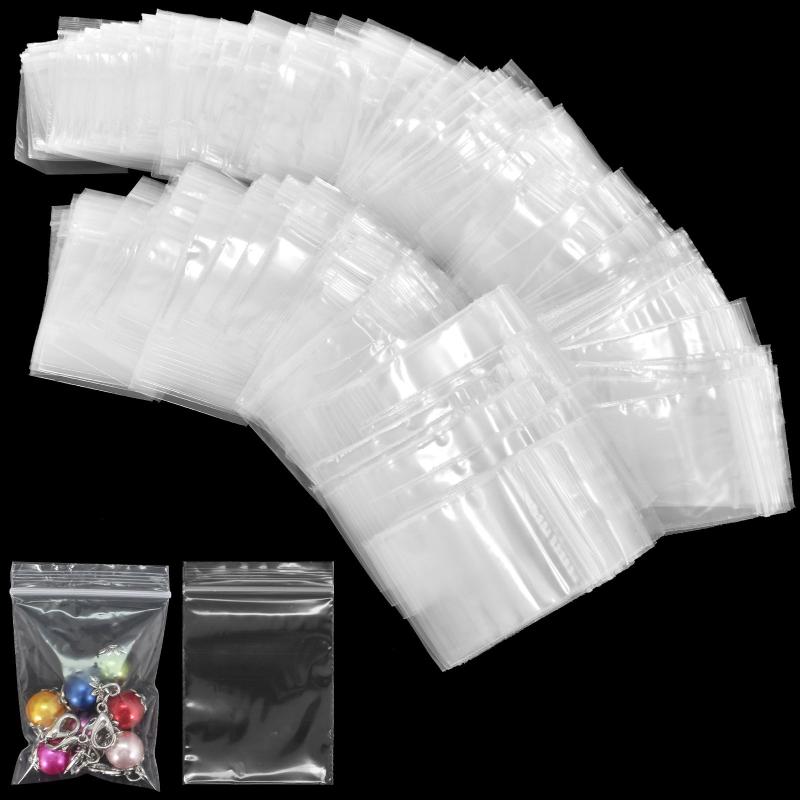 500pcs Clear Smell Proof Zipper Bags for Snacks Nuts Seeds Candy Storage
