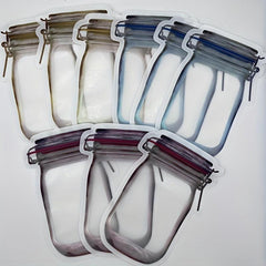 9pcs Sealed Cookie Candy Bag Disposable Kitchen Food Storage