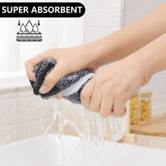2pcs Absorbent Cleaning Cloth Multifunctional Dishwashing Cloth