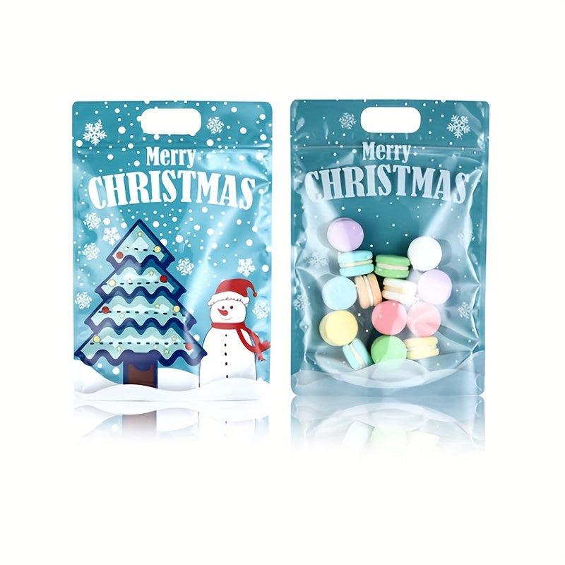 Christmas Cartoon Plastic Ziplock Bag for Candy Chocolate Biscuit