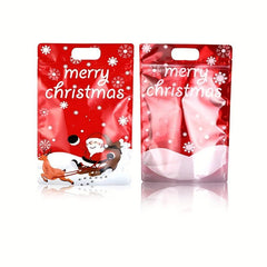 Christmas Cartoon Plastic Ziplock Bag for Candy Chocolate Biscuit