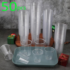 50Pcs 1.5-3oz Disposable Plastic Cups Mini Bathroom Mouthwash Cups