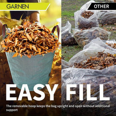 32 Gallon Reusable Garden Garbage Bag with Reinforced Handle