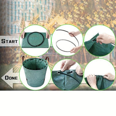 32 Gallon Reusable Garden Garbage Bag with Reinforced Handle