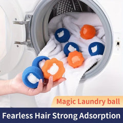 6pcs Magic Laundry Ball Cat Hair Absorption Anti-winding Ball