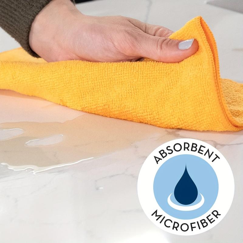 50pcs Microfiber Cleaning Cloth Multifunctional Towel Durable Absorbent