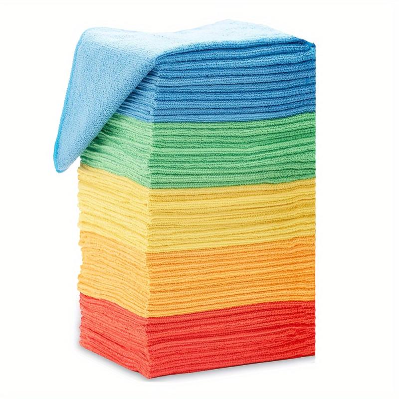 50pcs Microfiber Cleaning Cloth Multifunctional Towel Durable Absorbent