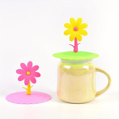 Sunflower Silicone Cup Cover Wave Series Dustproof Protector For Home Office