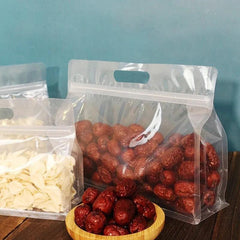 4pcs Transparent Handbag for Grains Snacks Tea Moisture Proof Storage