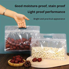 4pcs Transparent Handbag for Grains Snacks Tea Moisture Proof Storage