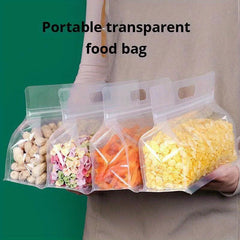 4pcs Transparent Handbag for Grains Snacks Tea Moisture Proof Storage