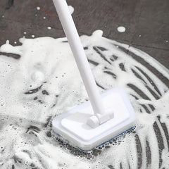 Long Handle Tub And Tile Cleaning Brush With 2 Sponge Heads Set