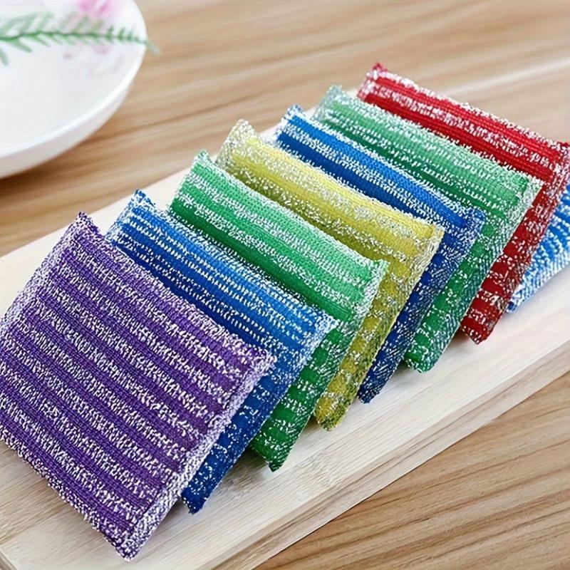 8 Pcs Sponge Kitchenware Scourer Cleaning Pads Random Supplies