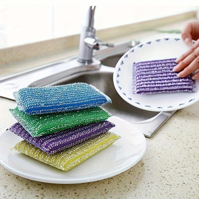 8 Pcs Sponge Kitchenware Scourer Cleaning Pads Random Supplies