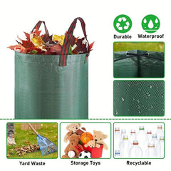 32pcs Gallon Garden Yard Bag D18 H76 2 Cm Reusable Leaf Bags With Coated Gloves