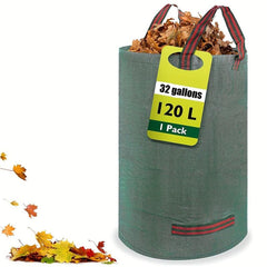 32pcs Gallon Garden Yard Bag D18 H76 2 Cm Reusable Leaf Bags With Coated Gloves