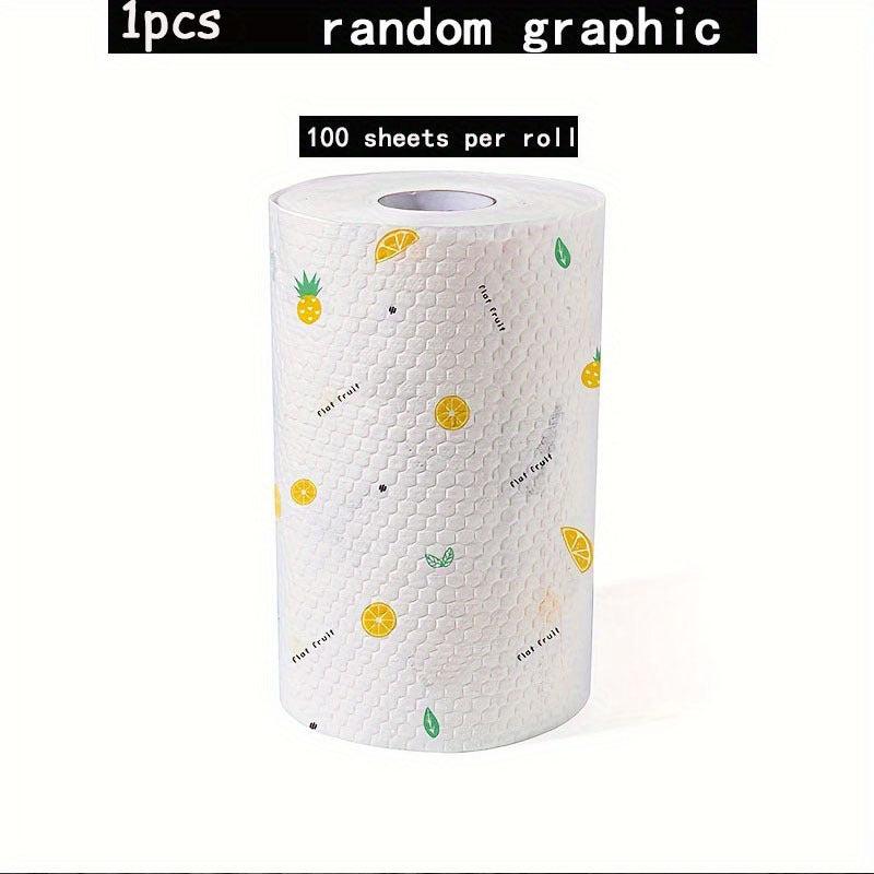 100pcs Lazy Rag Kitchen Paper Cleaning Cloth Washable Towel Dishwashing Cloth