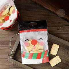 10pcs Christmas Self Adhesive Bags For Cake Chocolate Candy Snack Wrapping