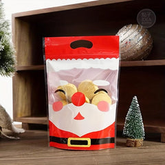 10pcs Christmas Self Adhesive Bags For Cake Chocolate Candy Snack Wrapping
