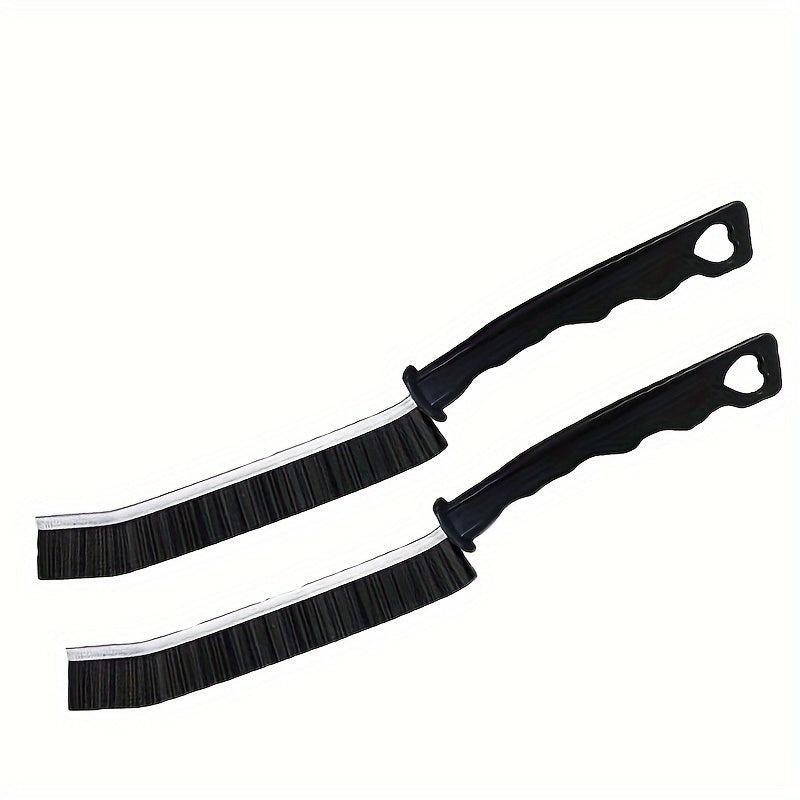 4pcs Long Handle Groove Cleaning Brush - Hard Bristle Window Cleaner
