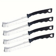 4pcs Long Handle Groove Cleaning Brush - Hard Bristle Window Cleaner