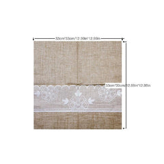 20pcs Linen Lace Napkin Facial Tissue Set for Thanksgiving Christmas Dinner